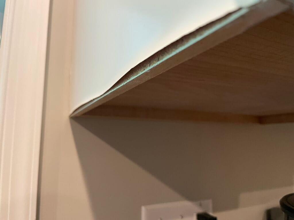 kitchen cabinet failure florida caused by moisture damage